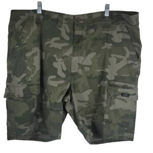 Wrangler Lot of 2 Relaxed Fit CamoFlauge Cargo Men's Shorts Rip Stop Fabric 46